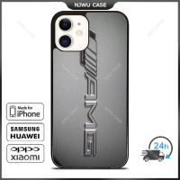 M Amg Chrome Emblem Phone Case for iPhone 14 Pro Max / iPhone 13 Pro Max / iPhone 12 Pro Max / XS Max / Samsung Galaxy Note 10 Plus / S22 Ultra / S21 Plus Anti-fall Protective Case Cover