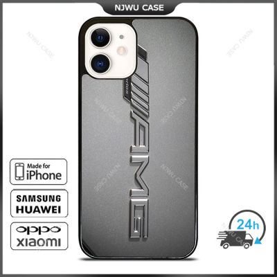 M Amg Chrome Emblem Phone Case for iPhone 14 Pro Max / iPhone 13 Pro Max / iPhone 12 Pro Max / XS Max / Samsung Galaxy Note 10 Plus / S22 Ultra / S21 Plus Anti-fall Protective Case Cover