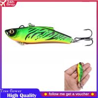 1 ชิ้น 70 มิลลิเมตร 18 กรัมเหยื่อประดิษฐ์สำหรับตกปลา Lure Vib 3d Eyes Hard เหยื่อ Jig Wing Wobbler Crankbait ทะเลฤดูหนาวปลาคาร์พตกปลาเกียร์