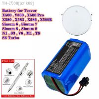 pzik69 Robot Vacuum Cleaner Battery 14.4V/2600mAh for Tesvor V300X500/ProX580X583X586X580RSimum 6/7/8/9N1S3V6M1S6 TurboT8