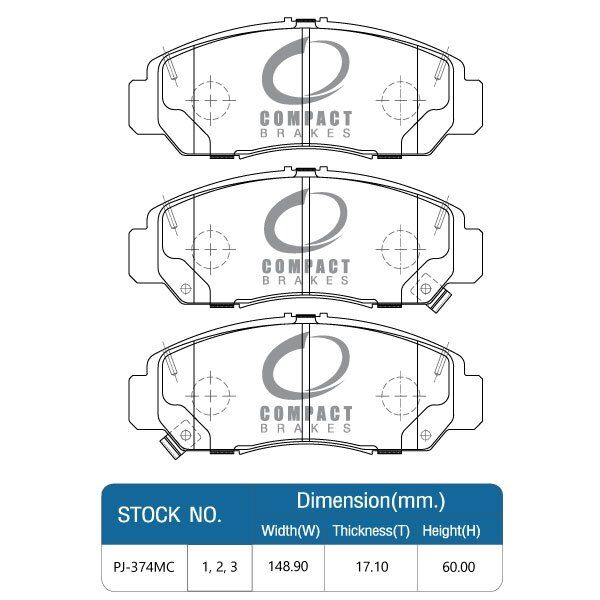 ผ้าเบรคหน้า-honda-civic-fb-1-8e-es-2-0e-2-0el-ล้อเดิม16-นิ้ว-br-v-sv-v-ปี-2016-2023-cr-v-1-6-2-4-ปี-2017-2019-compact-dnx-374