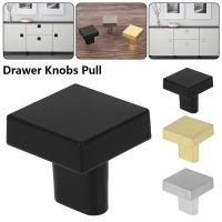 ┋▤✁ Nordic Fresh Square Cabinet Knobs Black Gold Silver Cupboard Drawer Knob Handles Pulls Furniture Home Decor DIY Door Handle