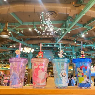 470ml Disney Frozen Children's Cup with A Straw Fall Portable