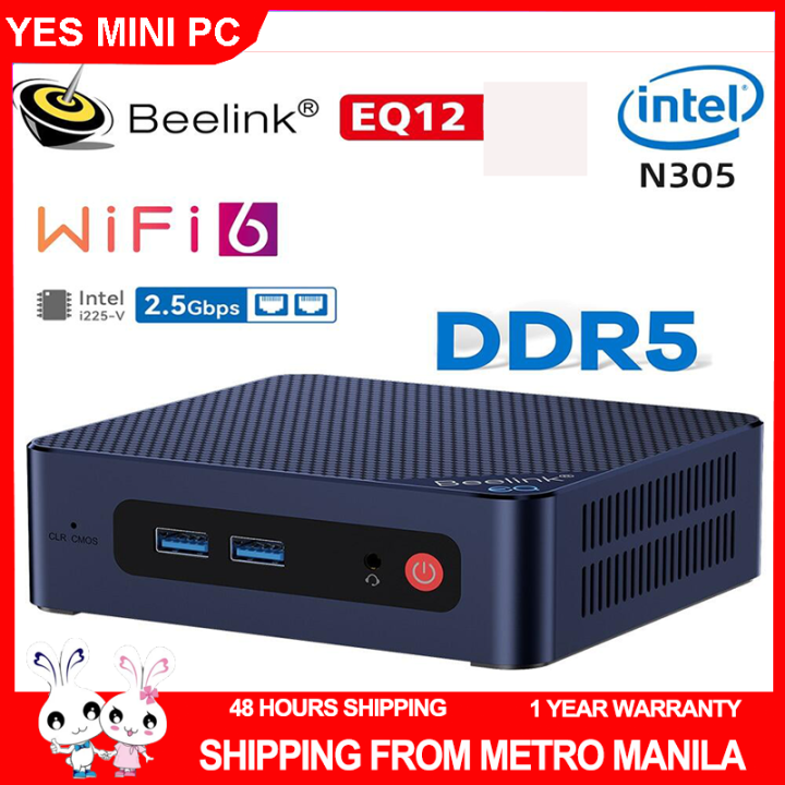 Local Manila shipment Beelink EQ12 Windows 11 Mini PC 12th Intel N100 ...