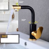 European Black Gold Space Aluminum Kitchen Faucet Single Handle Faucet Sink Faucet 360 Rotating Garden Bathroom Kitchen Faucet