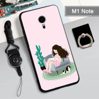 เคสนิ่มสำหรับ Meizu M1เคสโทรศัพท์โน๊ทกล่องคลุมทั้งหมดทาสีป้องกันการตกกันรอยขีดข่วนฝามีที่ถือวงแหวนโทรศัพท์และเชือก