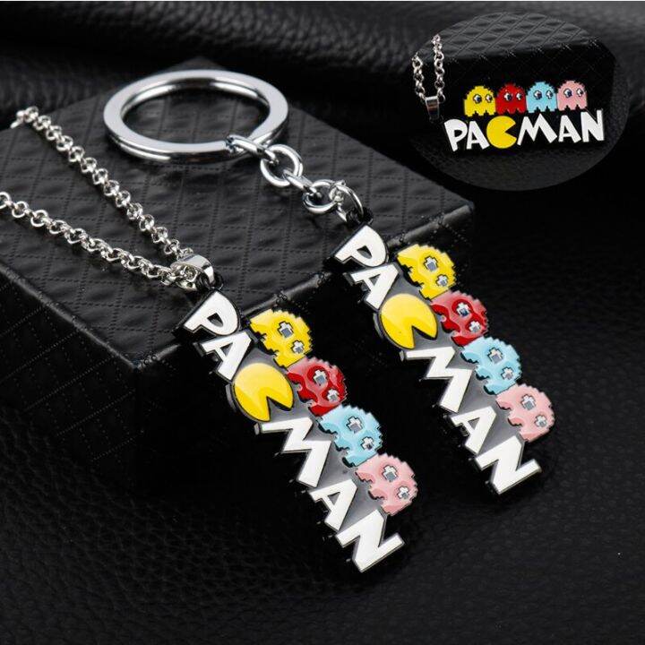 classic-game-jewelry-pacman-keychain-enamel-metal-key-ring-women-men-funny-trinket-key-chains-pendant-keyfob-gift-key-chains