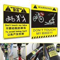 Dont Touche My Bike Single - Creative vehicle Warnning Sticker Bicycle MTB Frame Sticker Cycling Decorative Reflective Paste Safety Cones Tape