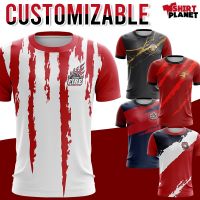 2023 Customized Fashion Customized Full Sublimation Red Color  Sports Uniform Shirt Soccer, Volley ball T-shirt Activewear，Contact the seller for personalized customization