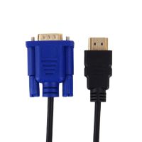 Kabel Adaptor Penghubung 1080P HD HDMI Ke VGA Male 15 Pin untuk PC