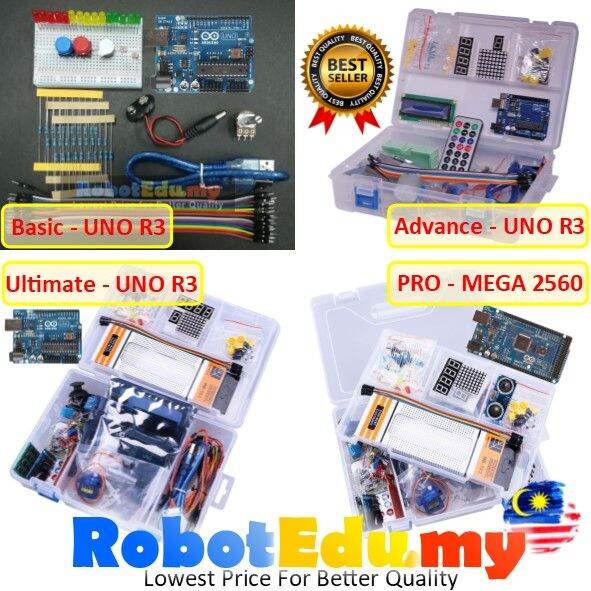 Arduino Starter Kit UNO R3 ATMEGA328P / Mega 2560 RBT School Basic ...