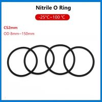 50Pcs Black O Ring Gasket CS2mm OD 36mm ~ 150mm NBR รถยนต์ไนไตรล์ยางรอบ O ประเภทการกัดกร่อนน้ำมันทนซีลเครื่องซักผ้า