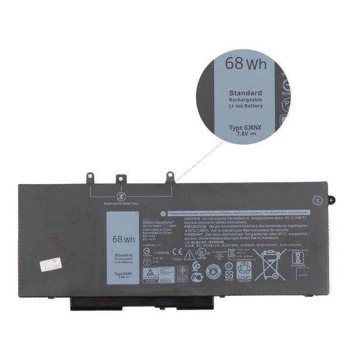 Laptop Battery Lithium ion OEM 7.6V 68WH GJKNX for dell Latitude 15