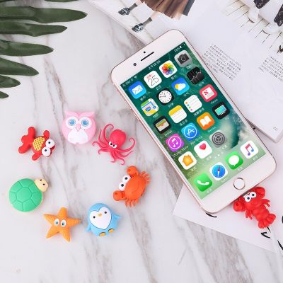 ：“{》 Data Cable Protection Sleeve Cable Winder Cute Insect Bite Cable Protector For  Holder Cable Winder