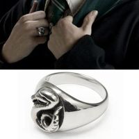 【CC】 School Malfoy Badge Snake Slytherin Jewelry Rings Prop Accessories