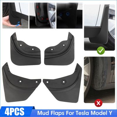 Mud Flaps Front and Rear Splash Guards Car Mud Flaps for Tesla Model Y 2021 2022 (Set of 4)