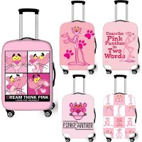 Cute Padded Luggage Protective Cover Pink Playful Leopard Print Travel Accessory Suitable for 18-32 Inch Suitcase Luggage Cover