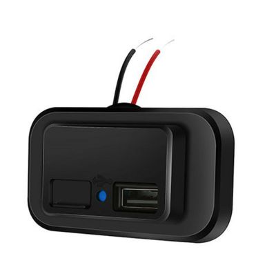 [ราคาถูก] ที่ชาร์จซ็อกเก็ต Universal Dual USB Car Power Outlet เต้ารับรถยนต์พร้อมฝาปิด