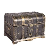 Pirate Treasure Chest Decorative Treasure Chest Keepsake Jewelry Box Plastic Toy Treasure Boxes Party Decor Large Size