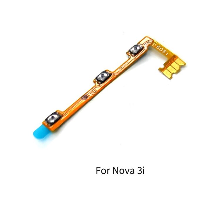 สำหรับ Huawei Nova 3 3i 3e 4 4e 5 5i 5z Pro ปุ่มปรับระดับเสียงสายเคเบิลงอได้คีย์ด้านข้างปุ่มควบคุมเปิดปิดชิ้นส่วนซ่อม
