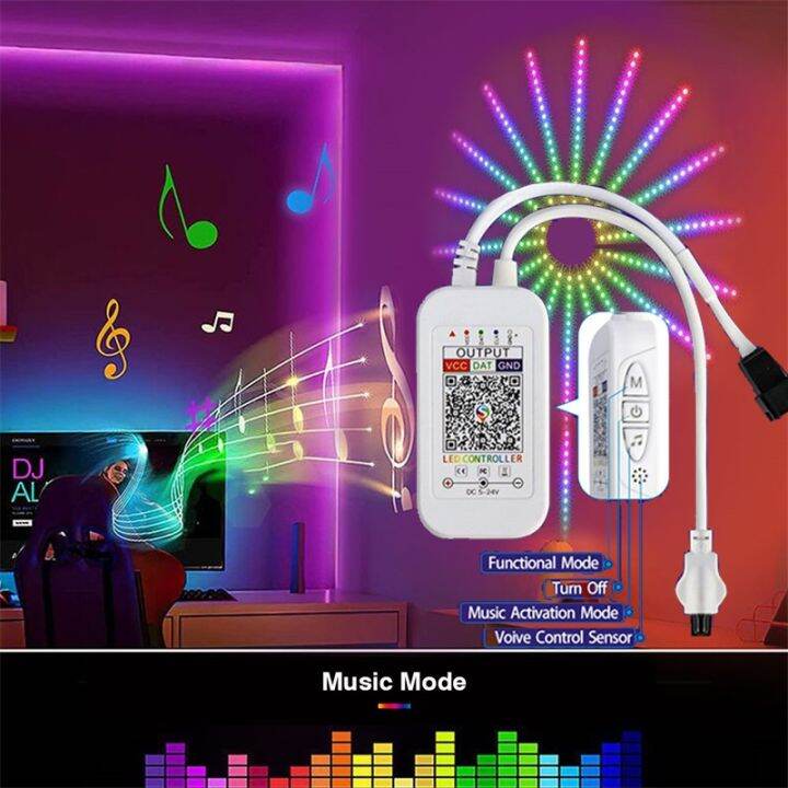 cw-fireworksstrip-lights-festoon-fairydecoration-wifi-music-controller-usblamp-wedding-roomlight-strips-dc5v