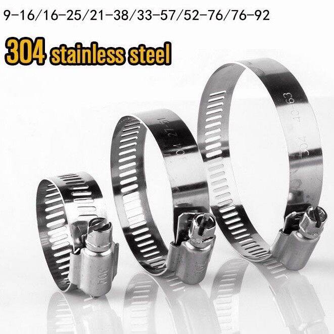 【Lowest Price】10pcs Hose Clamp Tri Clamp Adjustable Fuel Line Pipe Clip