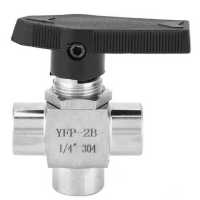 QDLJ-3 Way T-type Handle Ball Valve Bspp Female Thread Stainless Steel Valve For Water Pipe Fitting Control