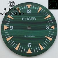 【YF】 BLIGER 32mm dial with NH35 NH36 movement green luminous no calendar window