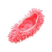 1Pc Mop Shoes Cover Floor Dust Cleaning Lazy Sandals Household Wiping Mops Head(Pink)