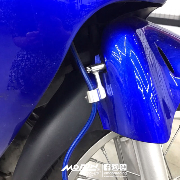 morin-ตัวล็อคสายเบรคแต่ง-honda-wave-น็อตสีดำ-ครบชุด-หูล็อคสาย-ที่ล็อคสาย-อะไหล่แต่งรถมอเตอร์ไซค์