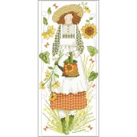 Amishop Lovely Counted Cross Stitch Kit Country Lass Susannah Sunflower Bothy Threads Girl Lady Woman Maid