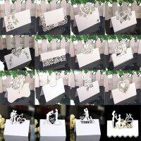 Lennie1 50pcs White Lace Name Place Cards Wedding Decoration Table Decor Message Greeting Card Party Christmas