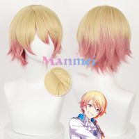 วิกผมคอสเพลย์ Manmei Tenma Tsukasa Blonde Orange Mix หลากสีสัน วิกผมสังเคราะห์ ทนความร้อน สําหรับคอสเพลย์