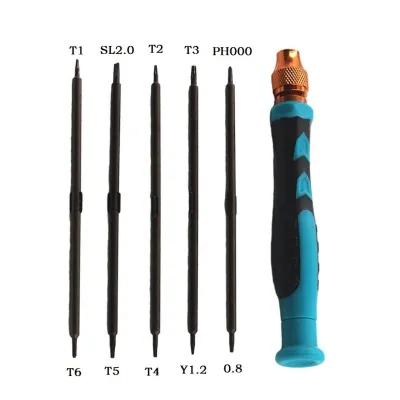 6-IN-1 Multifunctional Double Head Slotted Cross Screwdriver T5-SL2.0 T1-T6 T2-T4 PH000-0.8 Precision Maintenance Electric Tools Screw Nut Drivers