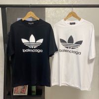 CODpz119nb High Quality Mens and Womens Same Couple Top Balen Co branded New Fashion Brand Summer Fashion Pure Cotton Classic Logo Print Large Short Sleeve T-shirt Collar Label Hangtag 2023