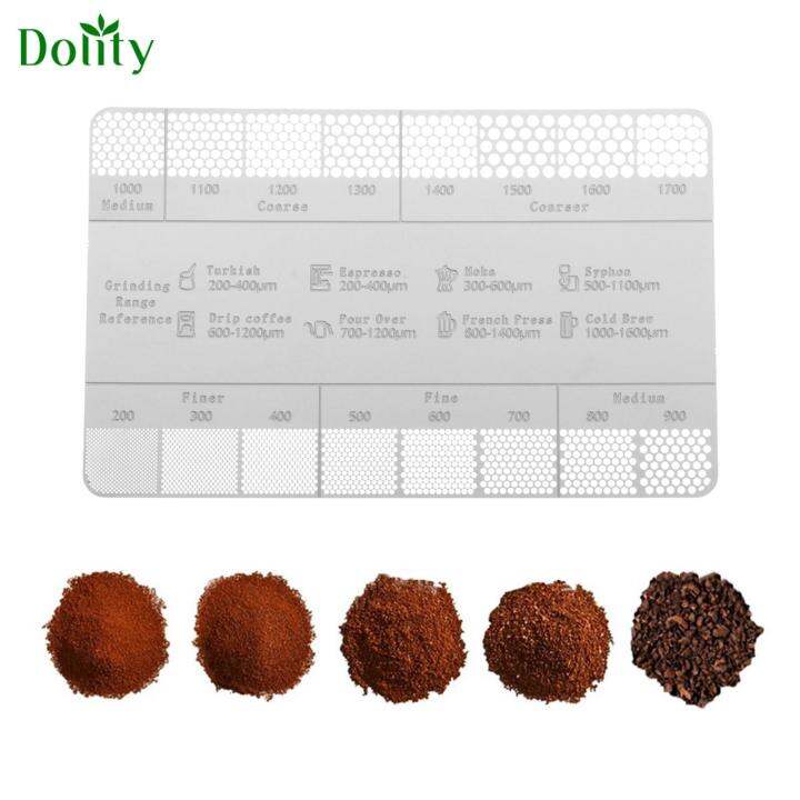Dolity Ground coffee Sizes Measuring Coffee Ground Comparison Marker