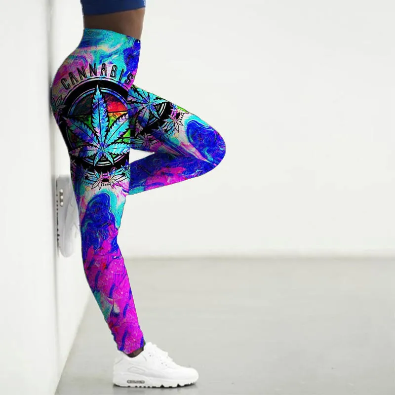 Rainbow Tiger High Waisted Yoga Leggings –