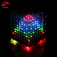 DIY 3D 8s multicolor 8x8x8 display led electronic light cubeeds diy kit Students production Excellent animations,Christmas Gif