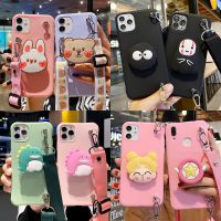 [HOT 2023] สำหรับ OPPO A74 4G A54 A94 A73 5G A53S ฝามีสายรัด A31 A5 A9 A91 A52 A72 A15 A12 Hoder เคสนิ่ม