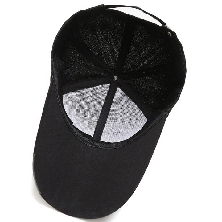 lowest-price-mh-หมวกเบสบอลสำหรับผู้ชายผู้หญิงใหม่หมวกพิมพ์ลายตัวอักษรหมวกฮิปฮอปแบบปรับได้หมวกแก๊ปทรูเกอร์