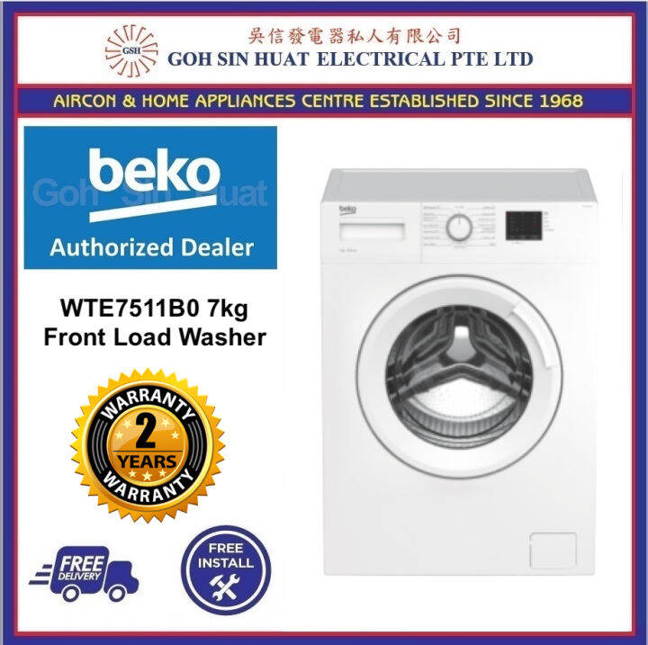 [Bulky] Beko WTE7511B0 Front Load Washing Machine Washer 7kg Lazada Singapore