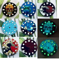 hot【DT】 accessories green luminous glossy literal dial 2.85mm equipped with movement nh35.nh36 unique design