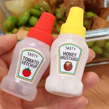 2pcs/set 25ML Mini Tomato Ketchup Bottle Portable Small Sauce