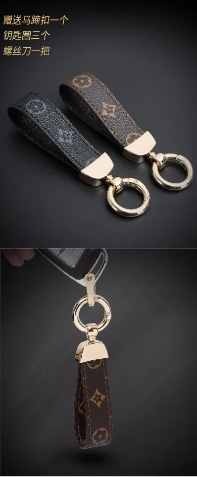 LV&GEDETE new leather key chain stainless steel car key chain