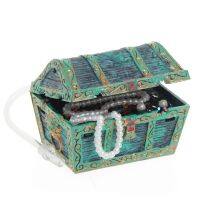 Treasure Chest Shaped Aquarium Air Action Ornament Fish Tank Aquascaping Decor 85WC