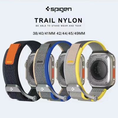 SPIGEN สายรัดไนลอนไนลอนสำหรับนาฬิกาอัลตร้า49มม. ซีรีส์8/7/6/5/4/3/2/1 /Se (44มม. 42มม. 45มม.) สายรัดข้อมือสายรัดข้อมือ