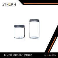 JJGLASS - (AMORN) JUMBO STORAGE JAR403 - โหลแก้ว เนื้อใส ทรงกลม ฝาอลูมิเนียมแบบปิด ขนาด 4.25 ลิตร และ 7.5 ลิตร