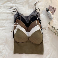 สินค้าพร้อมส่งจากไทย?LoveIs Bra? (N680) เสื้อครอปไหมพรม มีดันทรงสวย สีเอิร์ธโทน แมทช์ได้ทุกลุค