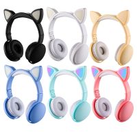 Cat with Mic Noise Bluetooth 5.0 Kids Support TF Card Gaming Headset