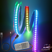 WS2812B Led Strip WS2812 Pixelsm RGB Individually Addressable Light With USB SP110E Bluetooth Controller Kit DC5V